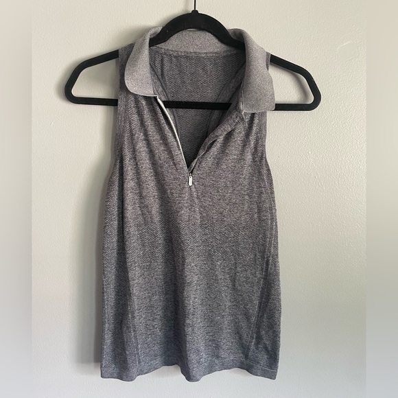 Athleta Tops - Athleta Gray Sleeveless Polo Top
